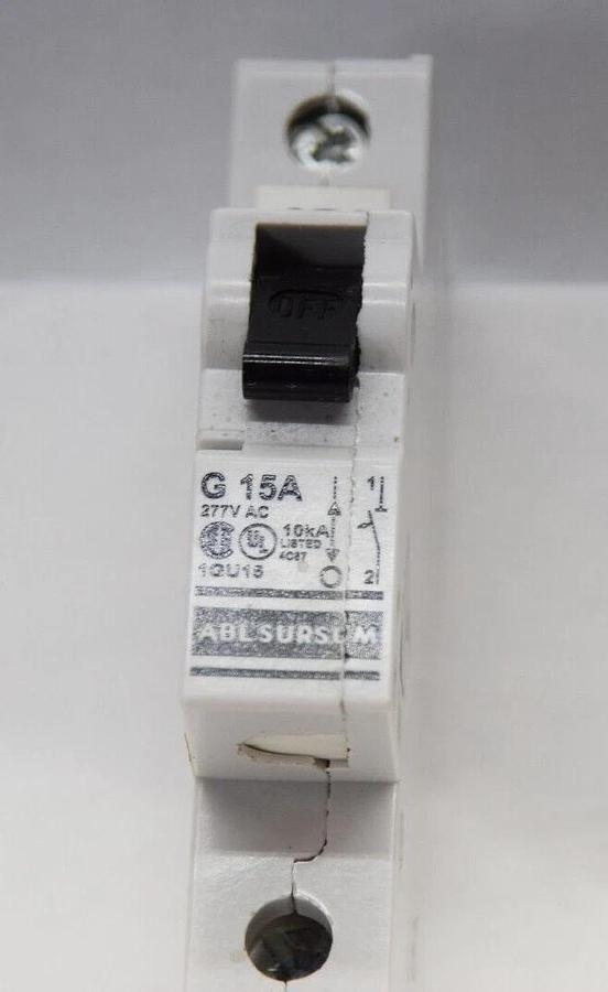 Used ABL SURSUM G 15A 15A 277V AC 1GU15 1 POLE 1p