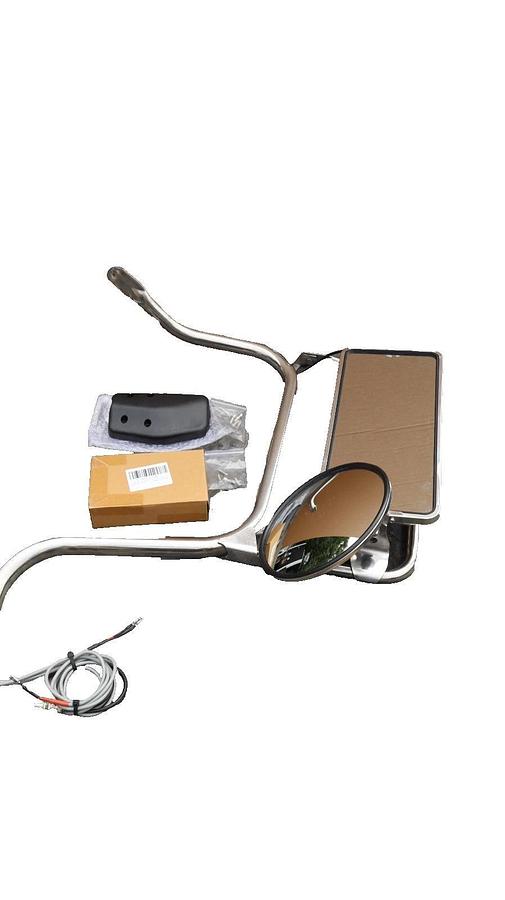 Right Hand Semi Truck Wired Mirror Assembly Cab Door RH Passenger Side (NEW)