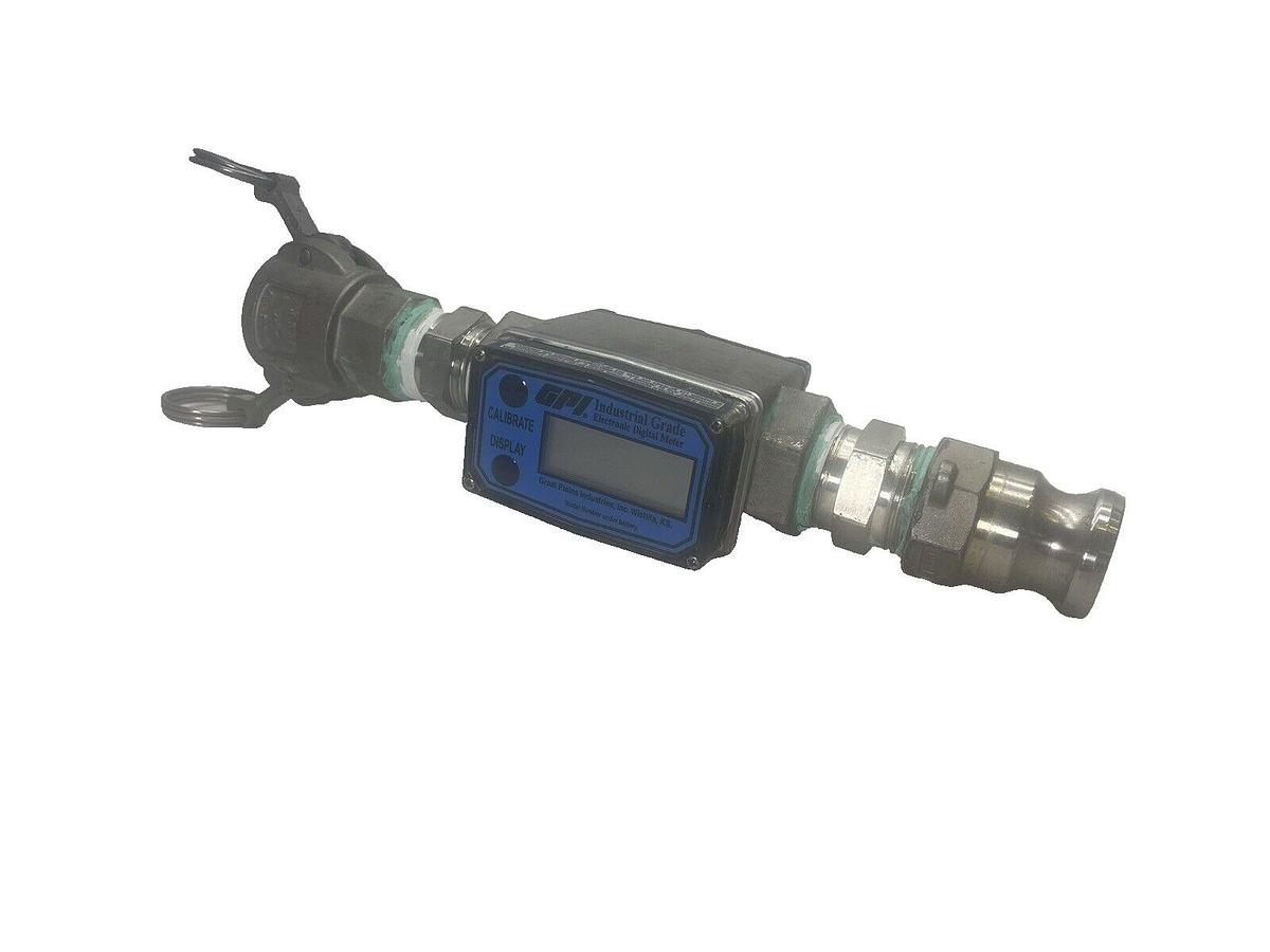 Used GPI S100N-KF-568 1" Stainless Steel Electronic Digital Flow Meter S100NKF568