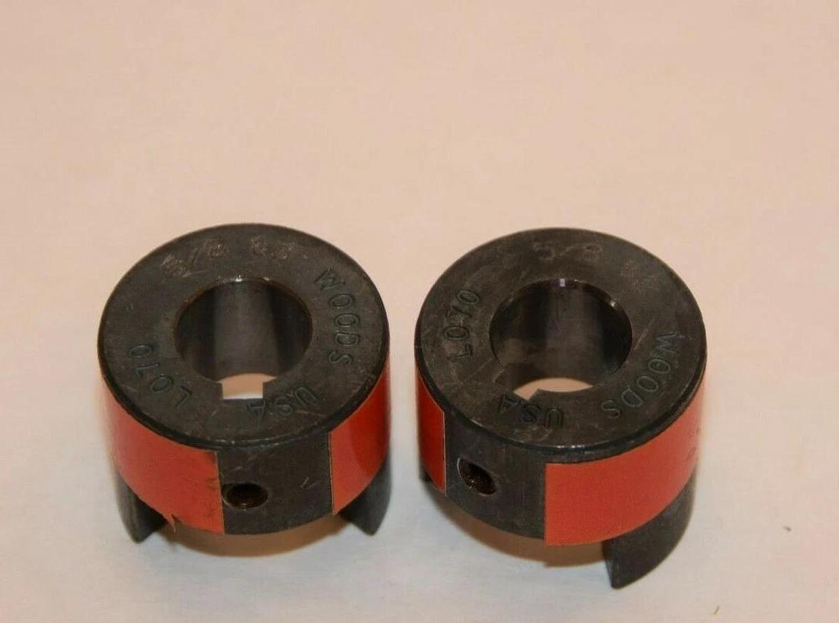 (NEW - Lot of 2) TB WOODS USA L-070 L07058 5/8" Bore L-Jaw Coupling
