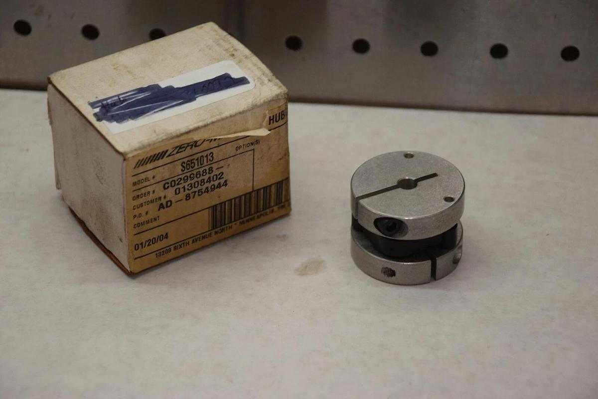 ZERO-MAX S651013 C0299688 01308402 AD-8754944 1/4" & 3/16" HUB ASSEMBLY NEW