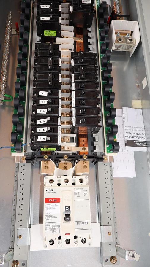 Used EATON Cutler Hammer 150A Pow-R-Line Panelboard Panel PRL1a 208y/120v 3ph 4w 42