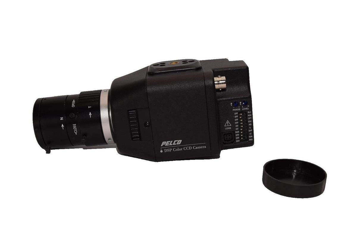 Used Pelco CC3701H-2 Color Camera With Computar 5-13.2mm 1/2" Lens