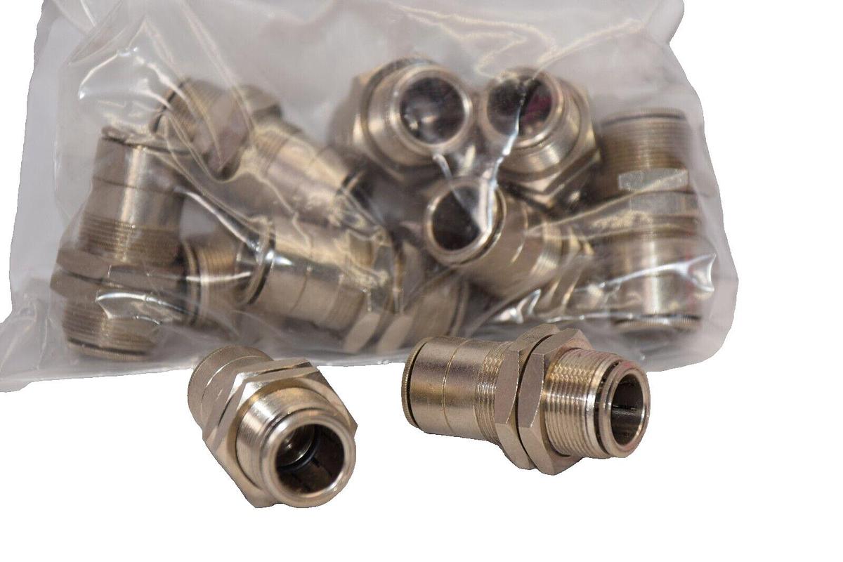 (NEW - Lot 11) Stainless Push-to-Connect 1/2" Straight Threaded Exterior Fitting