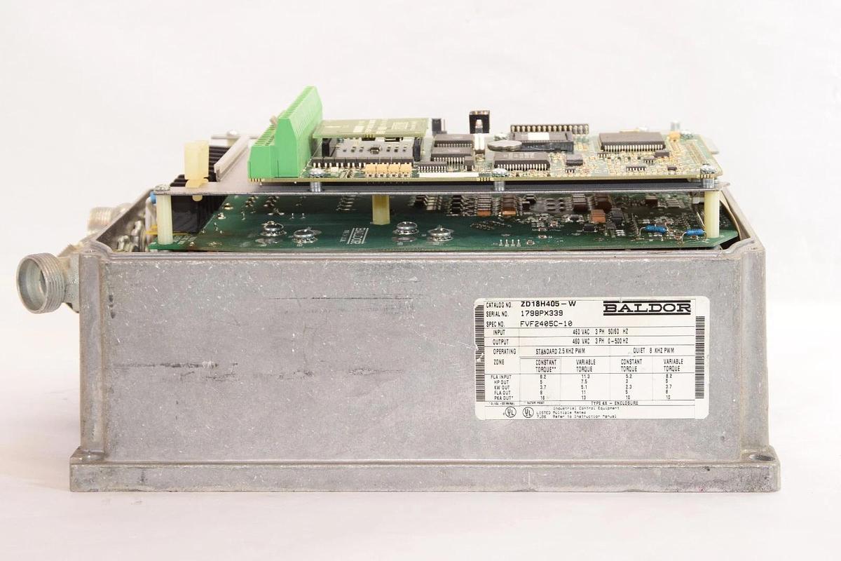 Used BALDOR ZD18H405-W 460Vac 3Ph 50/60Hz Vector Drive