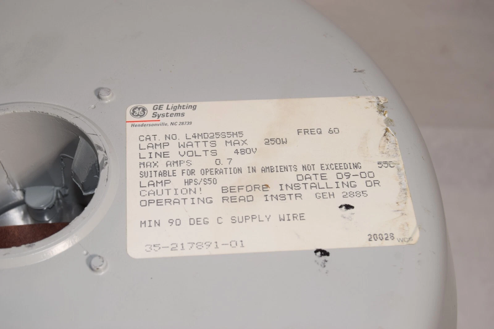 (NEW) GE LIGHTING SYSTEMS L4MD25S5M5 250W Ballast ASM for Lowmount Luminaire