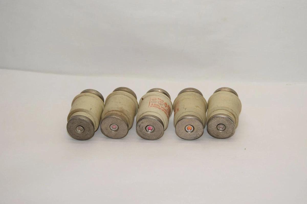 (NEW - Lot of 5) KEMA KEUR 100A 500V Original Diazed Ceramic Bottle Fuse