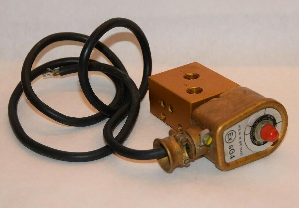 (NEW) LUCIFER GENEVE 18422 EXSG4 220V Pneumatic Directional Control Valve
