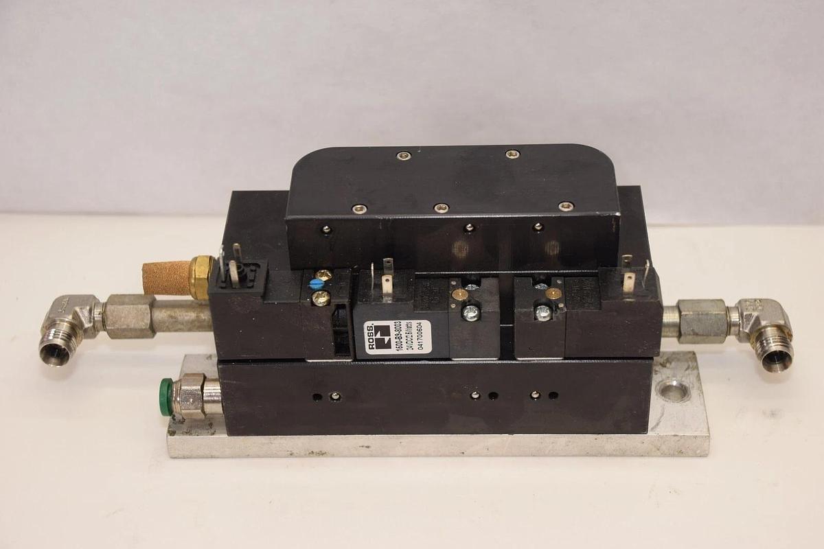 Used ROSS LT32NA27500W Leak Test Manifold With 1500-B9-8003 24Vdc Solenoid Valve
