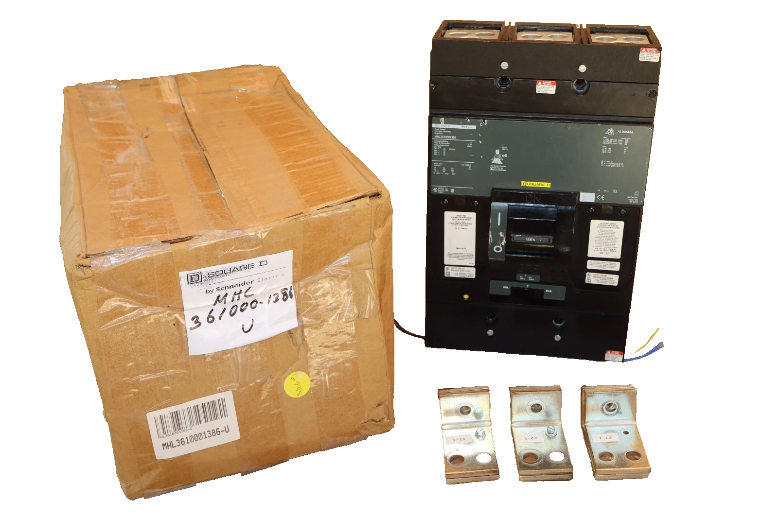 Square D Ciruit Breaker 1000A MHL3610001386 1000 Amp, SHUNT AUX MH 1000 A REFURB
