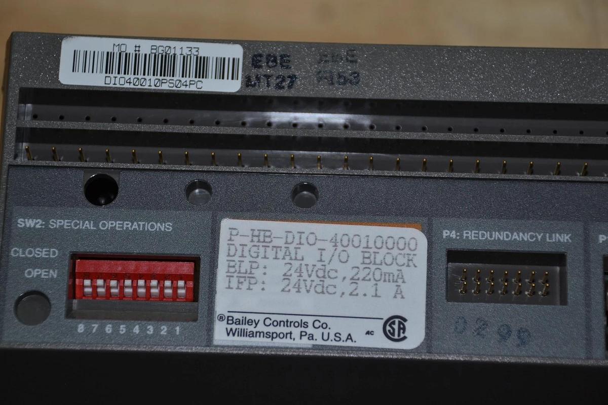 Used Bailey Controls P-HB-DIO-40010000  PHBDIO40010000 PLC DIO400 DIO 400