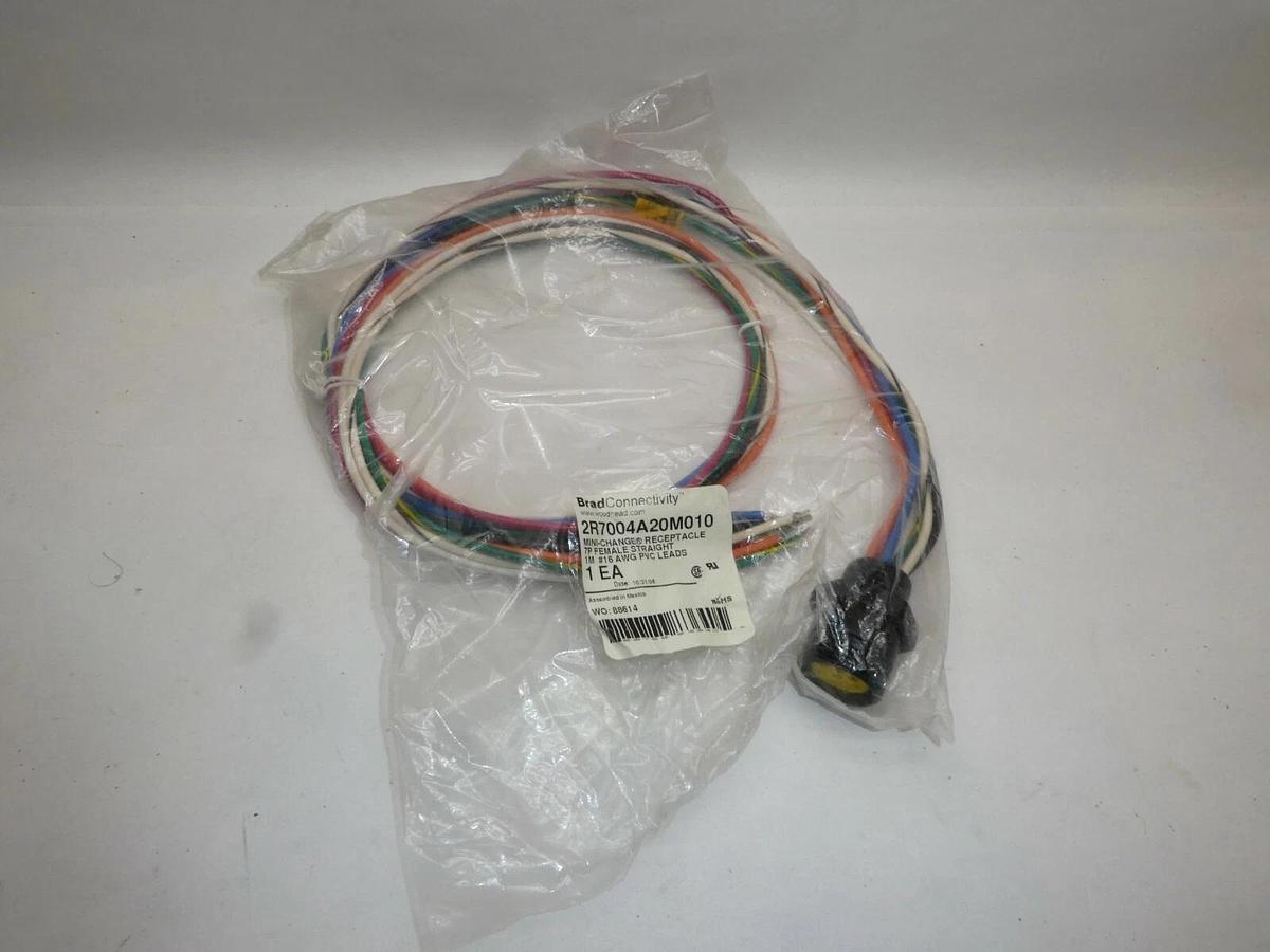 (NEW) BRAD CONNECTIVITY 2R7004A20M010 7P 16Awg Min-Change Receptacle