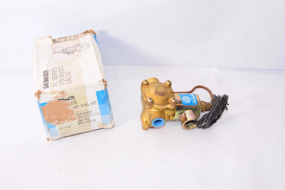 (NEW) HONEYWELL / SKINNER LP5LB3150 Solenoid Valve 3-Way 120V 10-150 PSI 3/8"