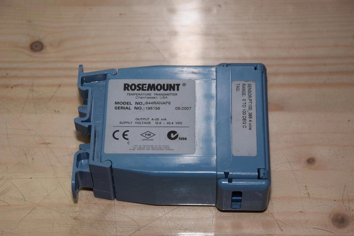 Used ROSEMOUNT 644RANAF6 4-20mA 12.0-42.4VDC TEMPERATURE TRANSMITTER