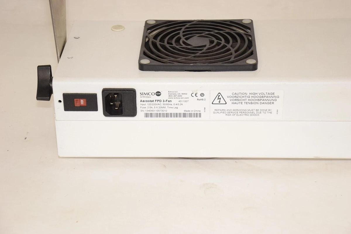 Used SIMCO ION 4011007 120/220v Aerostat FPD 3-Fan Ionizing Air Blower *READ*