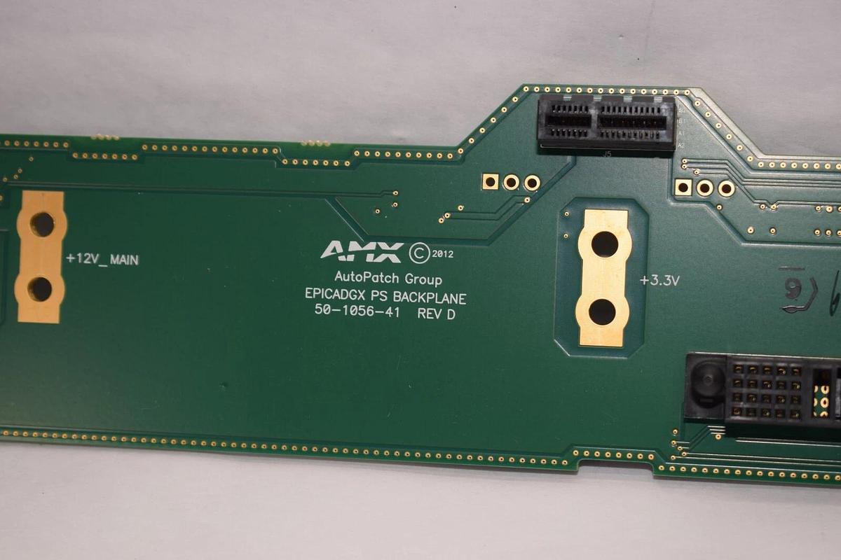 Used AMX 50-1056-41 Rev D AutoPatch Group EPICADGX PS Backplane Board Card