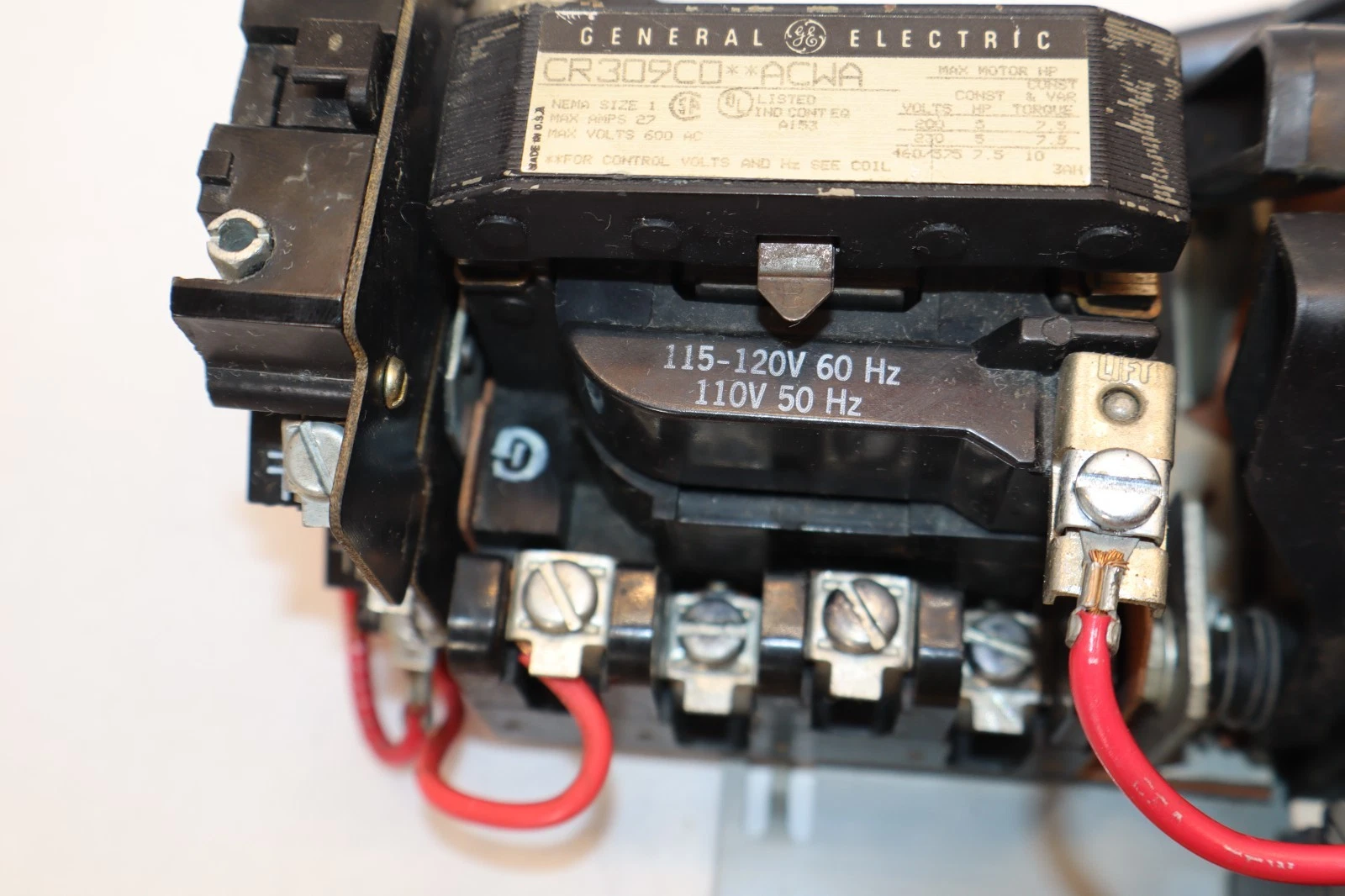 Used Allen Bradley Reversing Starter CR309C0 ACWA Size Sz 1 115/120v Coil *No heaters