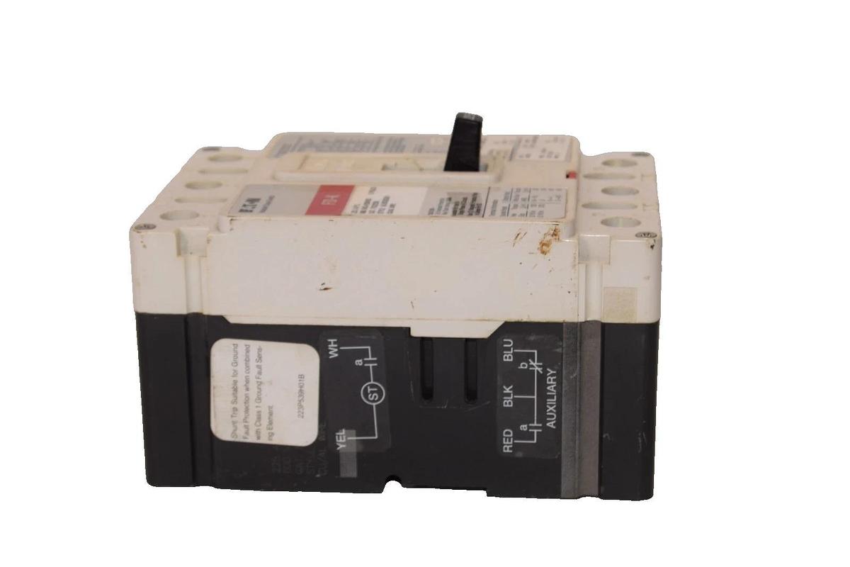 Used Eaton FD3225K Circuit Breaker 225A 225 Amp 3P 600V FD-K w/ shunt trip SNT1RP08K