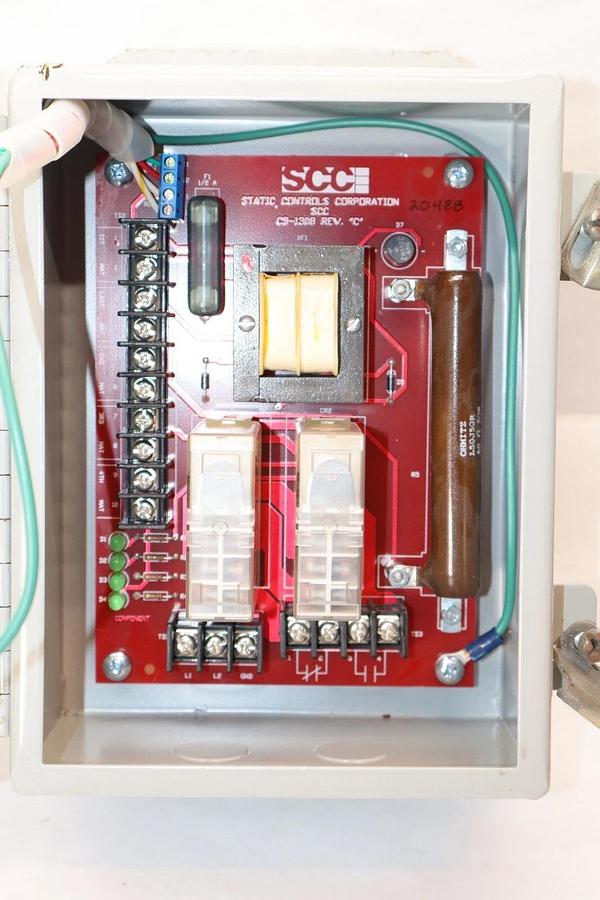 SCC 1308-E-L , CB-1308 Rev C 1-Phase 1/2 A 120V Control Panel (NOS)