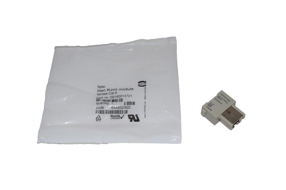 Harting Ethernet Module Connector RJ45 09140014721 Cat 6 Female Han RJ45 (New)