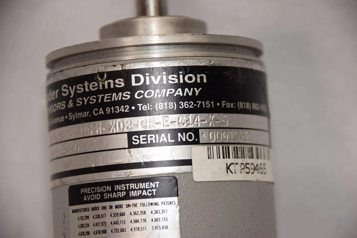 Used BEI M25E-X-HSS8192N-XD3-CR-E-C14-X-5 3/8" Shaft Encoder Systems