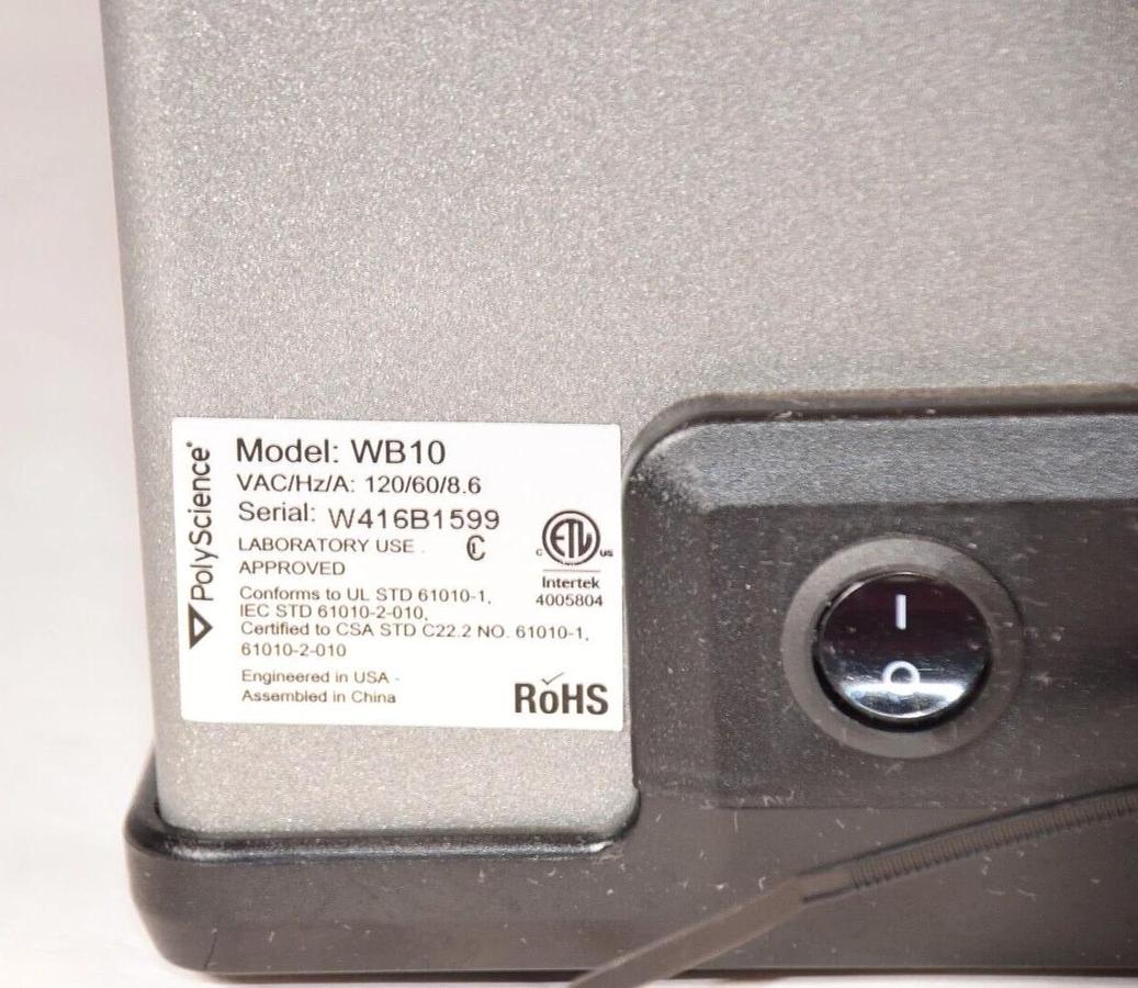 Used PolyScience WB10 10L 10 Liter General Purpose Digital Water Bath 120VAC 8.6A Lid