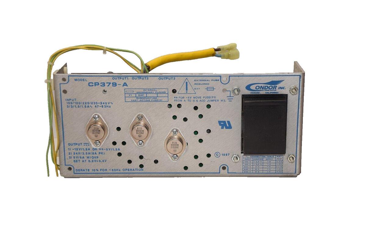 Used CONDOR INC. CP379-A , CP , CP379A , 100/120/220/230-240V Power Supply Unit