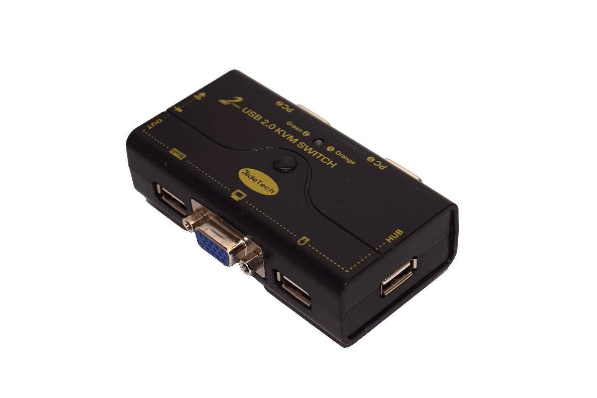 Used JideTech CKL-21UA-V2 , CKL21UAV2 2-port USB KVM Switch