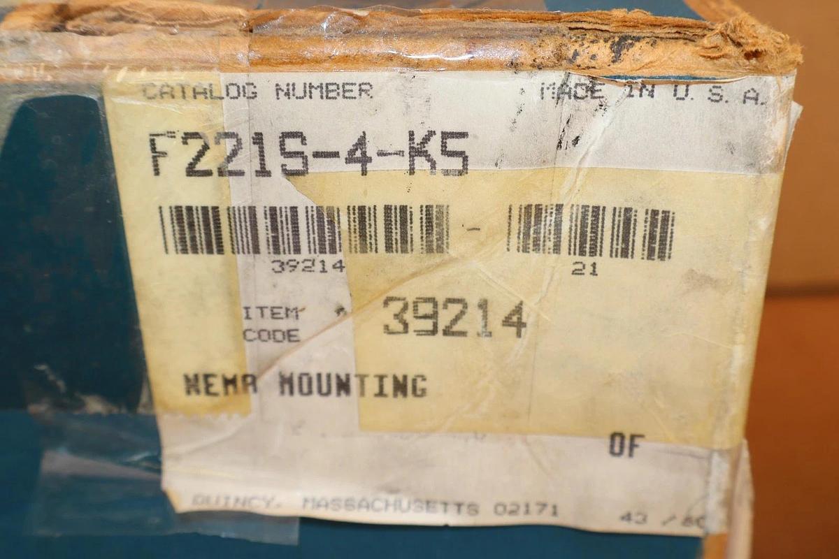 Boston Gear Box Speed Reducer F221S-4-K5 F221S4K5 001 .75hp 1750rpm USA *NOS*