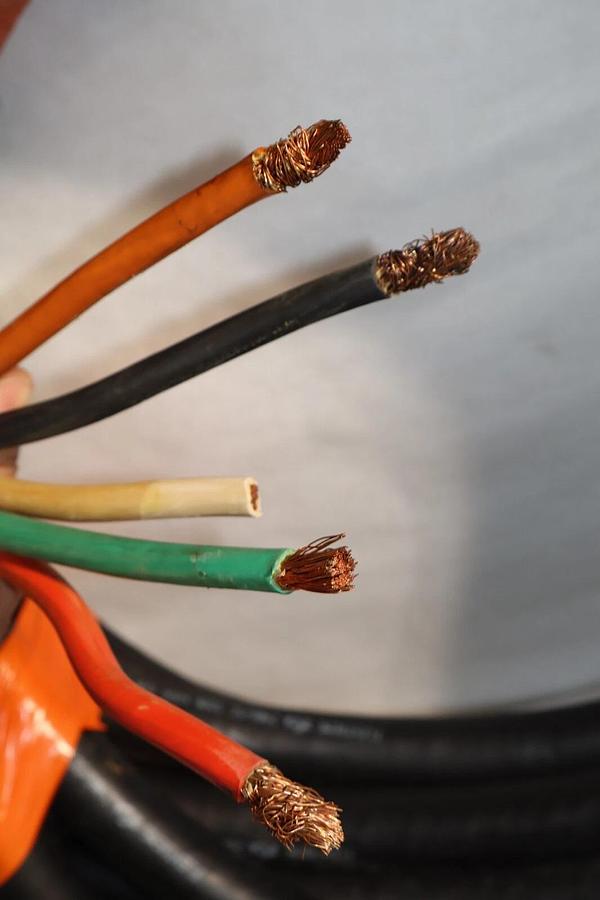 Used 66' Flextreme Flexible 2/5 Cord Cable Wire Copper P-7K-254013  2AWG 5C 600V SOOW