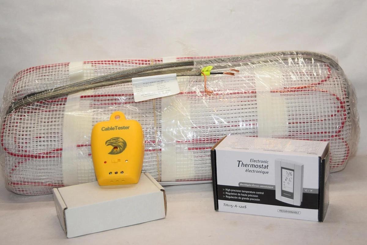 WARMING SYSTEMS (70 sqft) 120v Heated Floor 70MAT120-20  Heating Mat thermostat