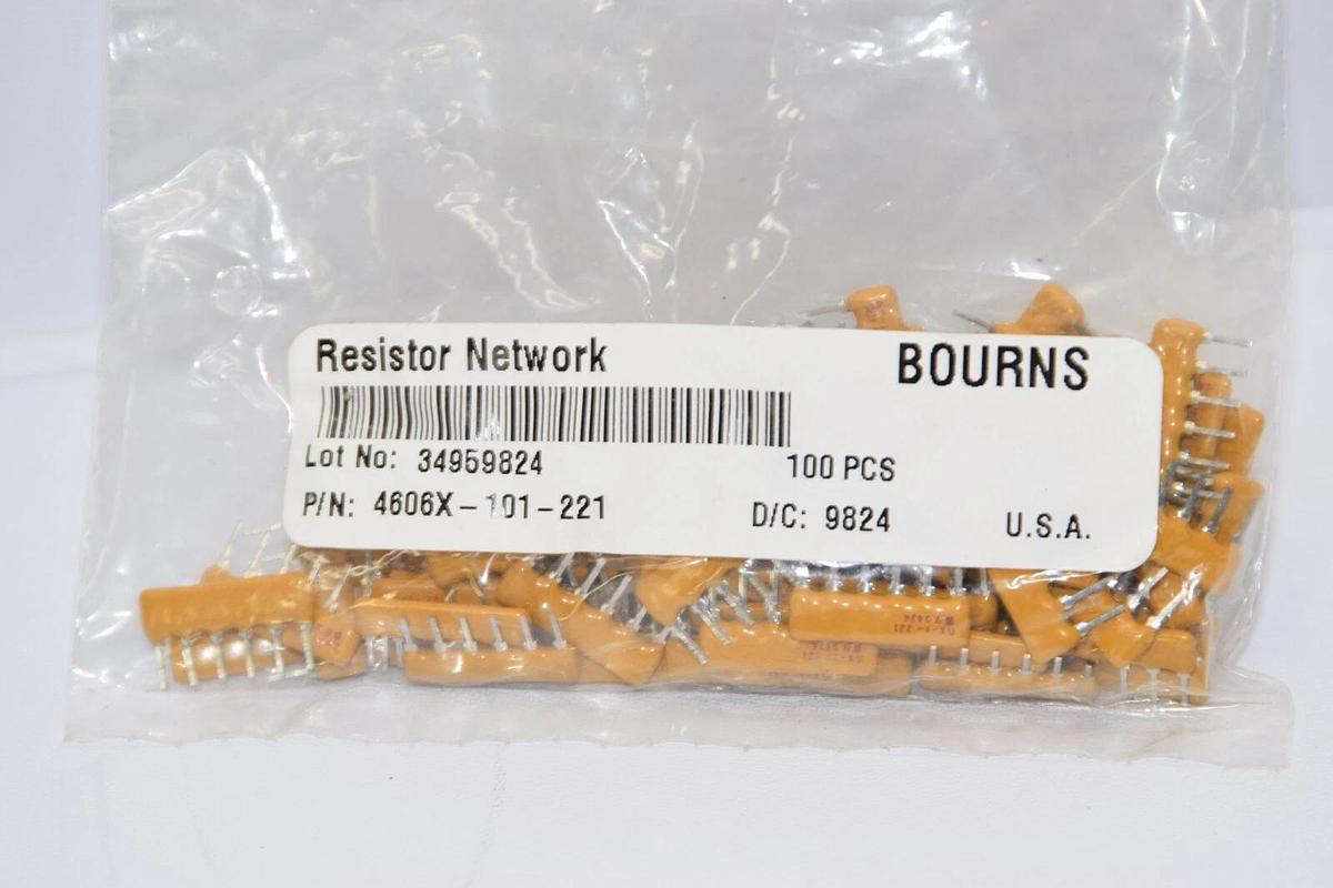 (NEW - Lot of 100) BOURNS 4606X-101-221 Resistor