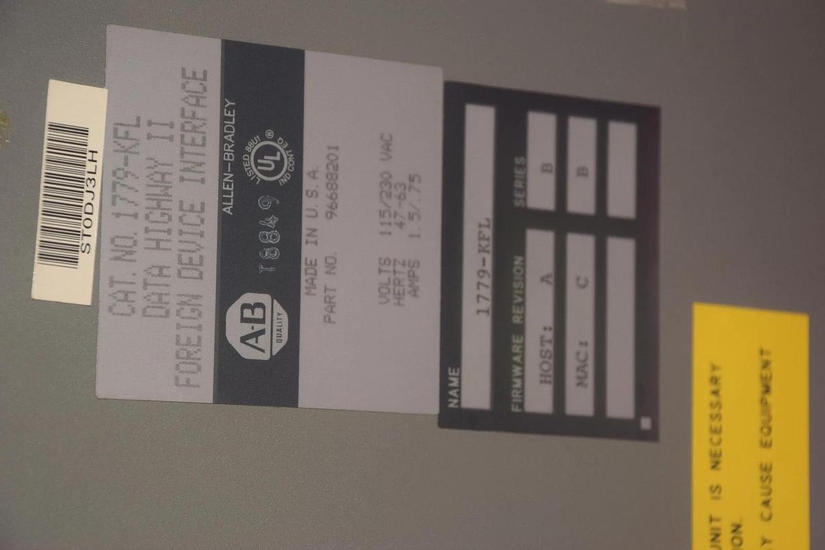 Refurbished Allen-Bradley 1779-KFL Data Highway II Foreign Device Interface 1779KFLR