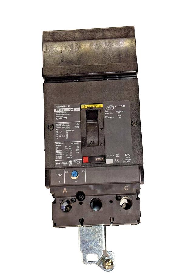 Refurbished Square D PowerPact Breaker JD250 JDA261752 JDA 261752 175a trip (NEW)