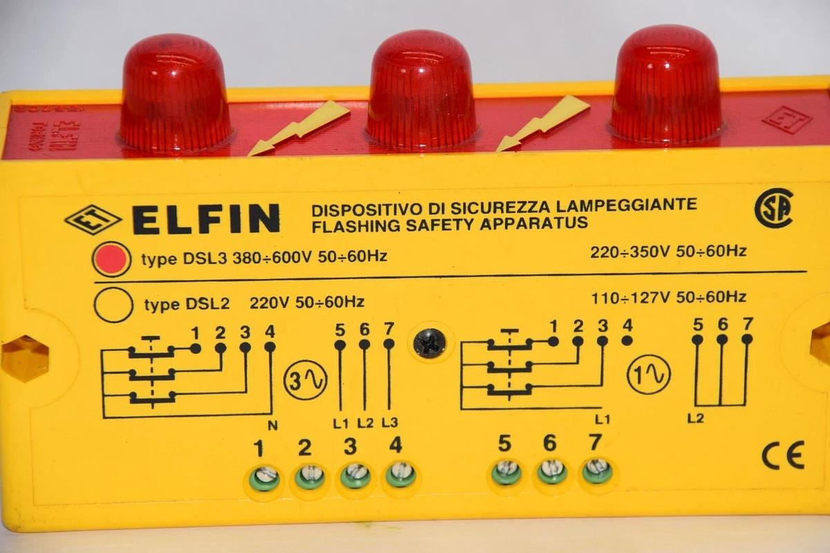 Used ELFIN DSL3 380-600V 50-60Hz 3 Light Flashing Safety Apparatus