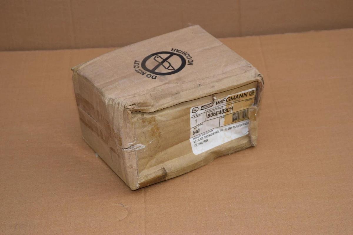 (NEW) HUBBELL B060403CH 6"x4"x3" Gray Electric Box Enclosure