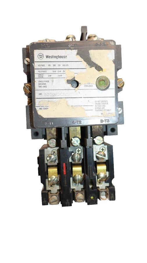 Used Westinghouse Starter B200M2CAC  FH57 Size 2 115V 45 A Coil 120V