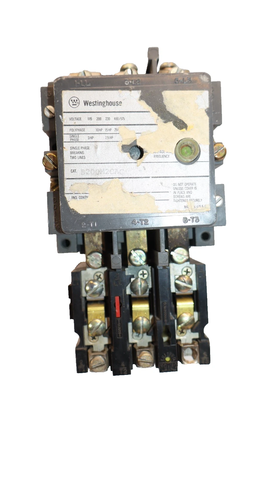 Used Westinghouse Starter B200M2CAC FH57 Size 2 115V 45 A Coil 120V