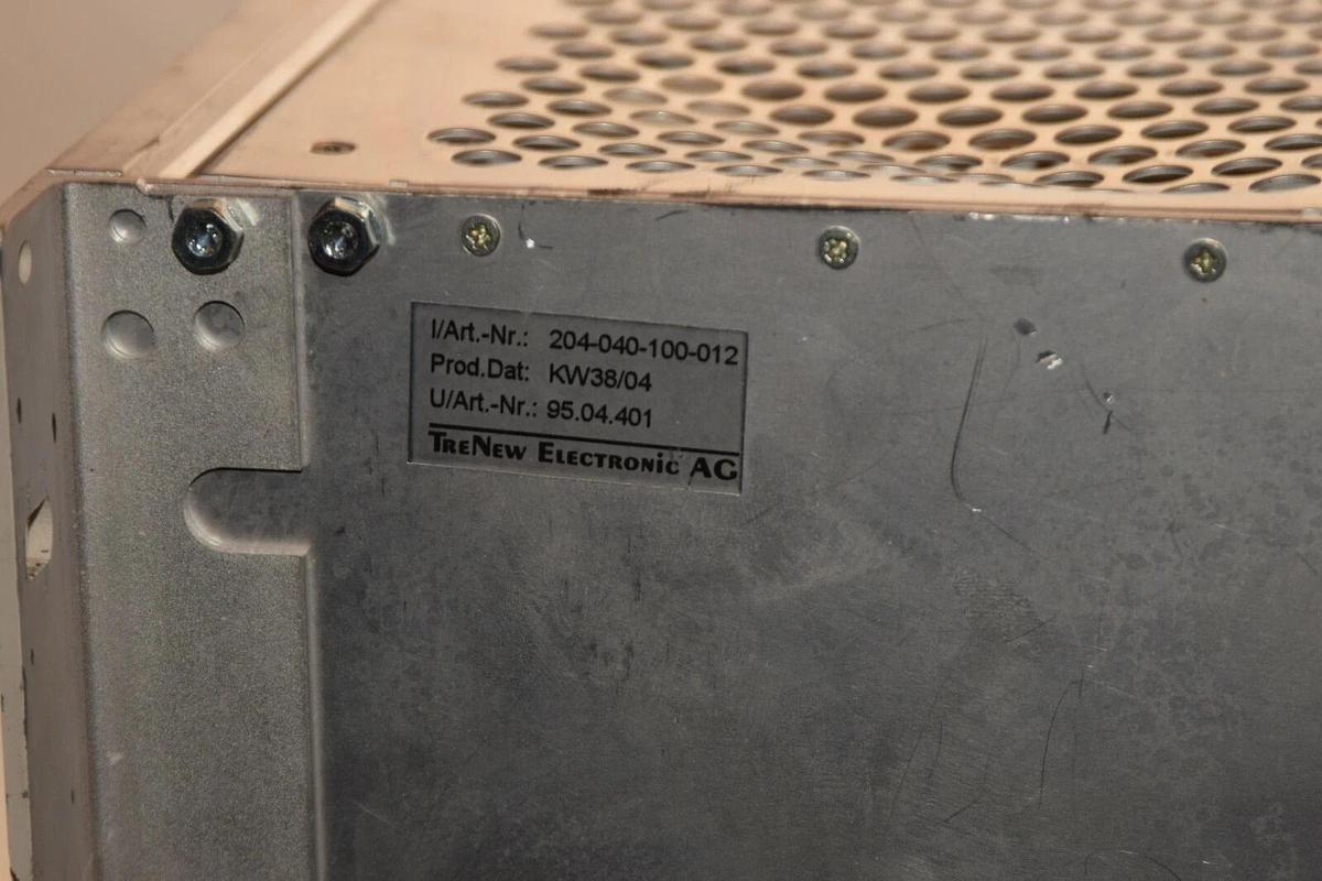 Used VIBRO-METER 204-040-100-012 KW38/04 VM600 P1-P2 Back Plane Rack