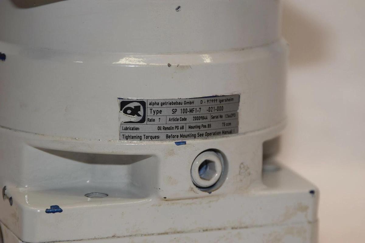 Used ALPHA SP100-MF1-7 SP 100-MF1-7 7:1 Ratio 1-1/4" Shaft Gearhead