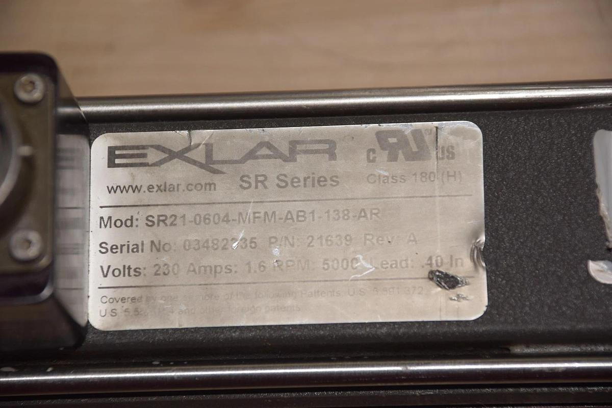 Used EXLAR ACTUATOR SR21-0604-MFM-AB1-138-AR  SR210604MFMAB1138AR SR Series