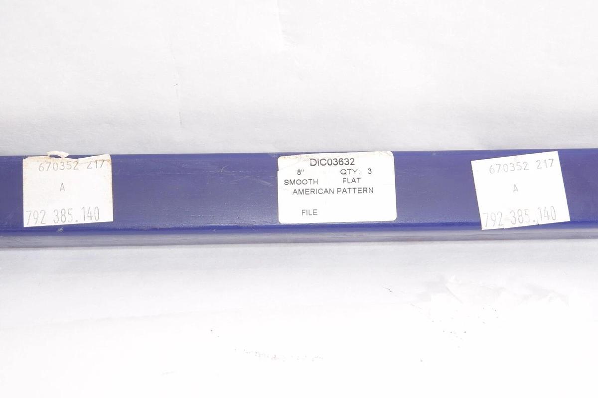 (NEW - Lot of 3) AMERICAN PATTERN DIC03632 8" Length 3/4" Wide Smooth Flat File