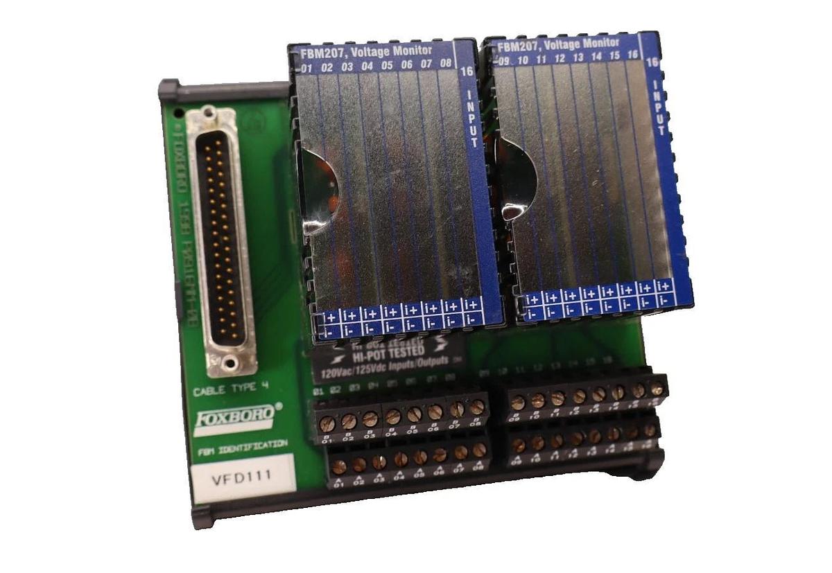 Used FOXBORO INVENSYS FBM207 P0916AM 0D RY0834 Voltage Monitor 16 Input Module