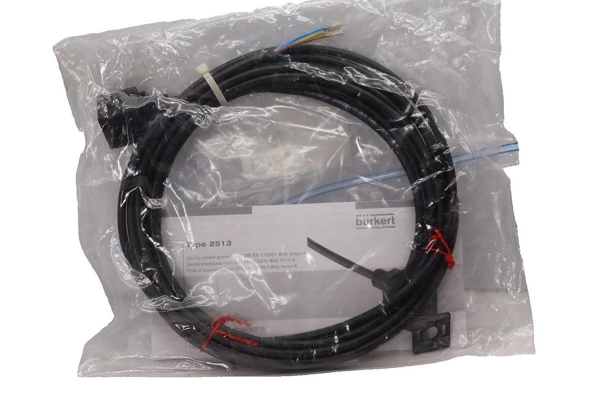Burkert Solenoid Valve Cable Plug 260892 , 2513 (New)