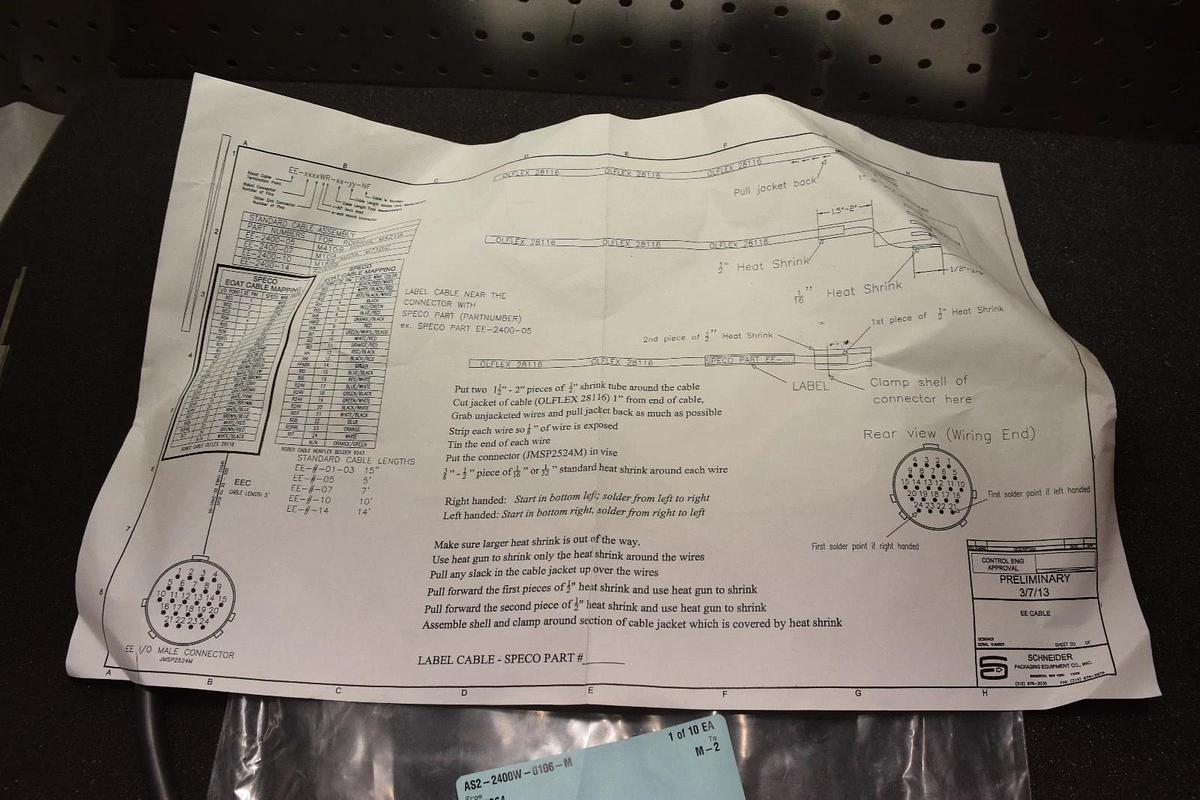 SPECO PART AS2-2400W-0016-M AS2 MALE WALL MOUNT BULKHEADS NEW