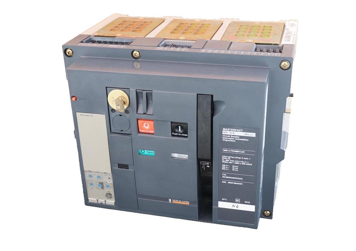 Refurbished Square D Breaker Masterpact NW16N 1600A Micrologic 5.0 WG1EER33A9SXFXXXXA 1600 A
