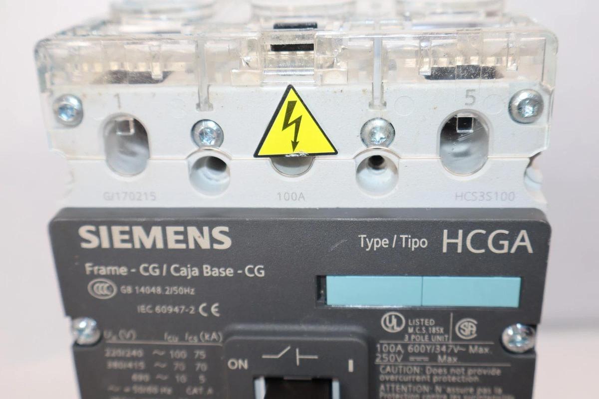 Used Siemens HCGA 100a Breaker HCS3S100 3VL1110-2KE30-0AA0 3VL11102KE300AA0 100 Amp