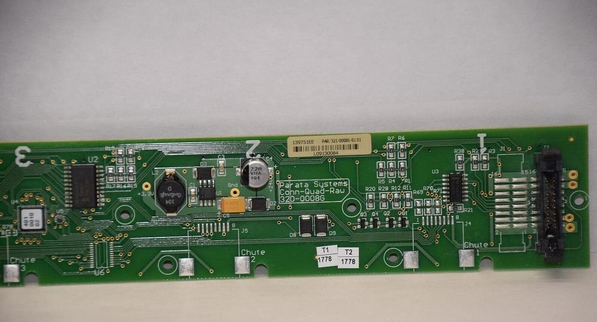 Used Parata Systems Conn-Quad-Raw 320-0008G 321-0008G-0101 Circuit Board Card