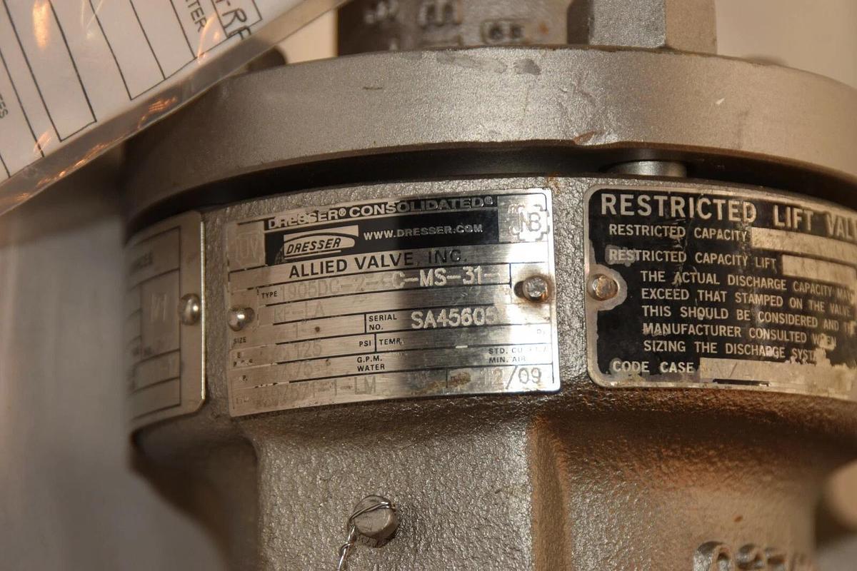 DRESSER 1905DC-2-CC-MS-31-RF-LA 1" 125psi 37.75 GPM Flanged Relief Valve