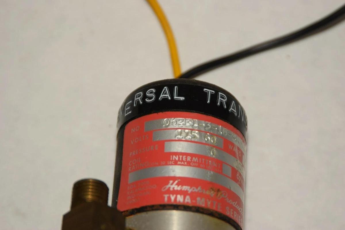 Used HUMPHREY 062E1-3-10-21-35 115V 60Hz 5.3W Vacuum Air Solenoid Valve